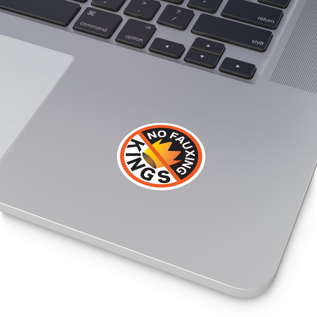 No Fauxing Kings Round Stickers